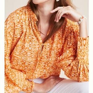 Anthropologie Blouse Kinga Csilla Floral Cotton